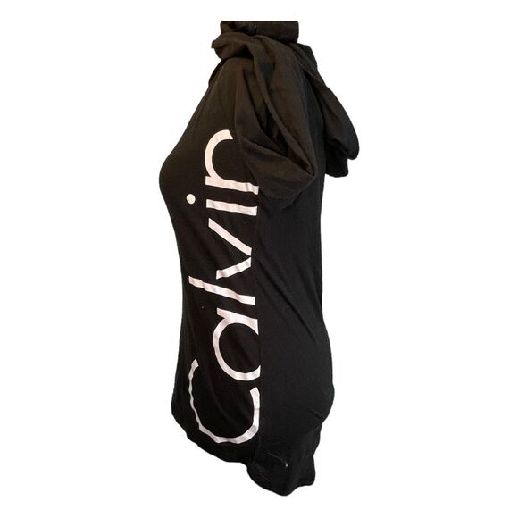 Calvin Klein Performance Hooded Graphic Tee Black Dry Running Logo M - Picture 2 of 8